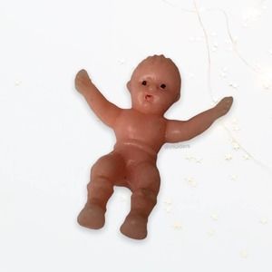 Vintage Mini Miniature Baby Boy Figure Figurine for Dollhouse, Model Building